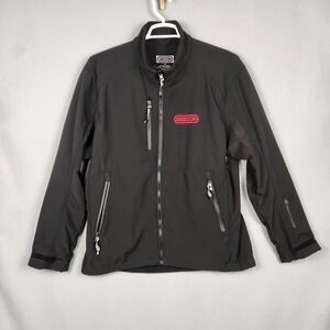 Oregon Jacket Mens Large Black Softshell Waterproof Full Zip Outdoor Workwear
